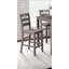 Ensemble de table de salle à manger 5 pièces de style transitionnel avec table à hauteur de comptoir et chaises à dossier à lattes, 4 chaises avec 1 table pour la salle à manger-129760004-129760007-129760013-129760015-129760017