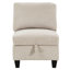 Ensemble de salon modulaire avec revêtement en velours côtelé beige, tissu modulaire à 7 places et rangement caché, ports de charge
