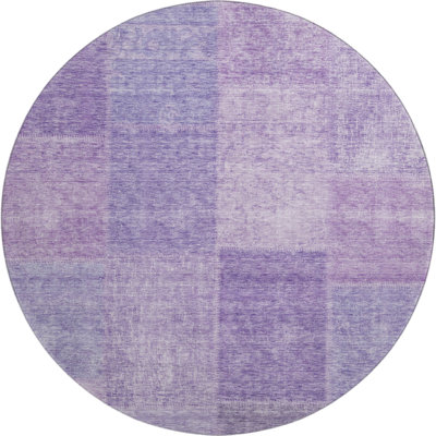 Premium Machine Washable Prisco Lavender Rug