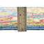 Tapis de couloir oriental bleu Kazak