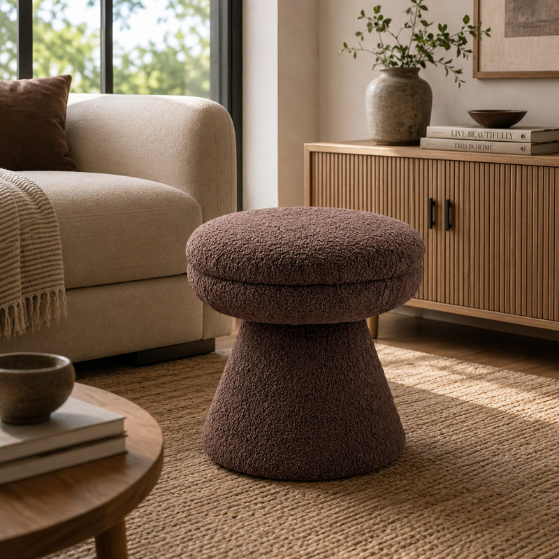 Tabouret Xyna, Brun