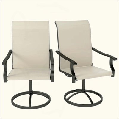 Ensemble de 2 chaises d'extérieur, chaises pivotantes