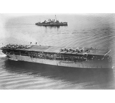 Langley Aircraft Carrier At Sea - Photograph