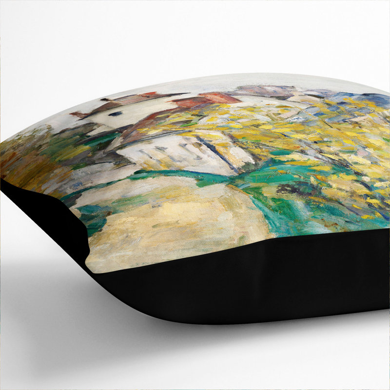 House Of Dr. Gachet Square Throw Cushion, 40cm H x 40cm W x 15cm D, Black