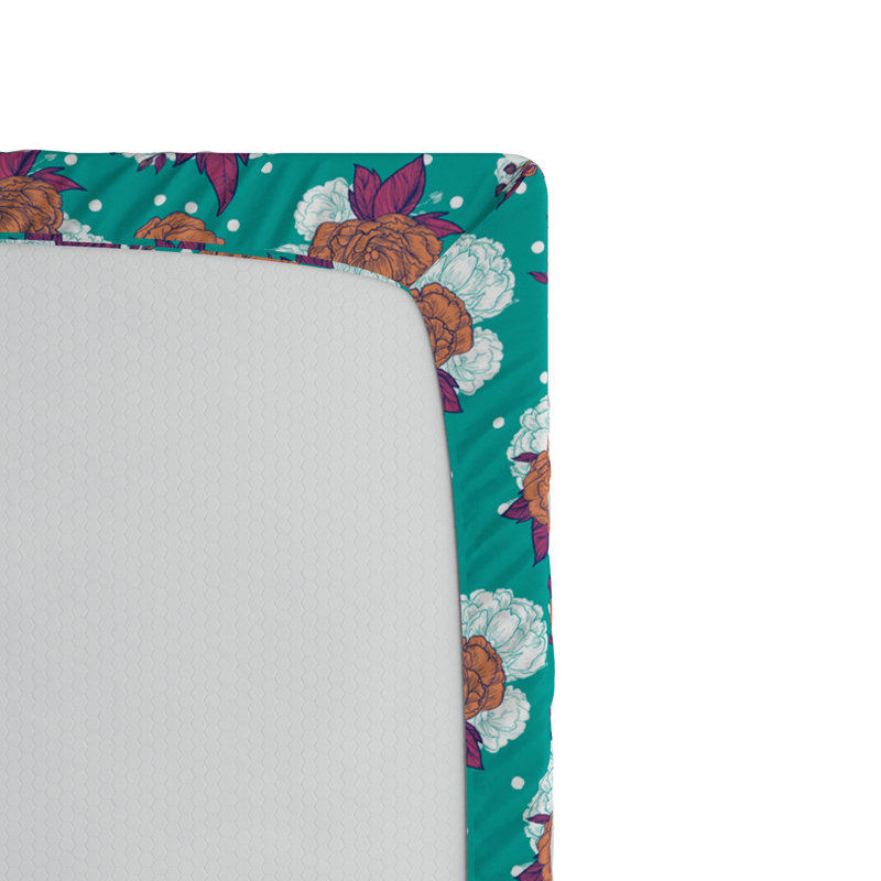 Microfiber Floral Fitted Sheet, Full Fitted Sheet