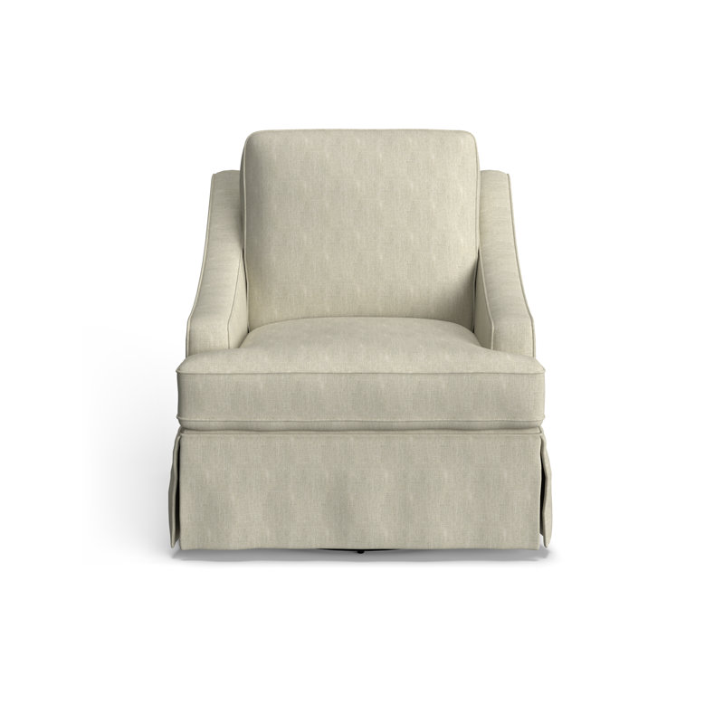 Fauteuil tournant Allerton, Tissu performance beige défense