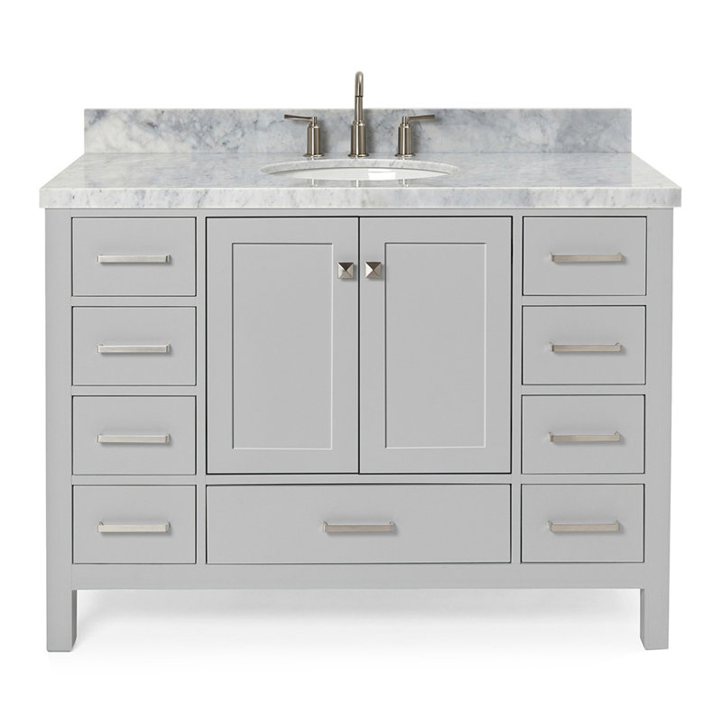 Ensemble de meuble-lavabo simple 49 po Cambridge, Oval, Gris