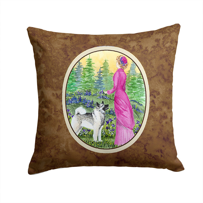 Coussin décoratif intérieur/extérieur norvégien elkhound