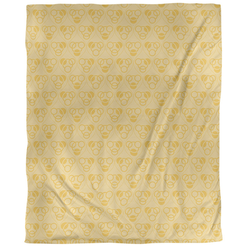 Tissu de cercles et d’ondulations, Jaune, L 58 po x l 36 po, Coton peigné de base