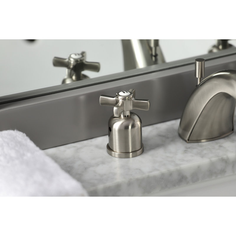 Robinet de salle de bain espacé Kingston, Nickel brossé