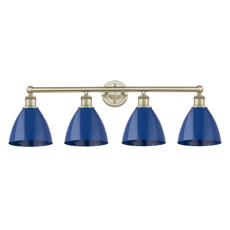 Alquin 4 - Light Dimmable Vanity Light, Blue, Antique Brass