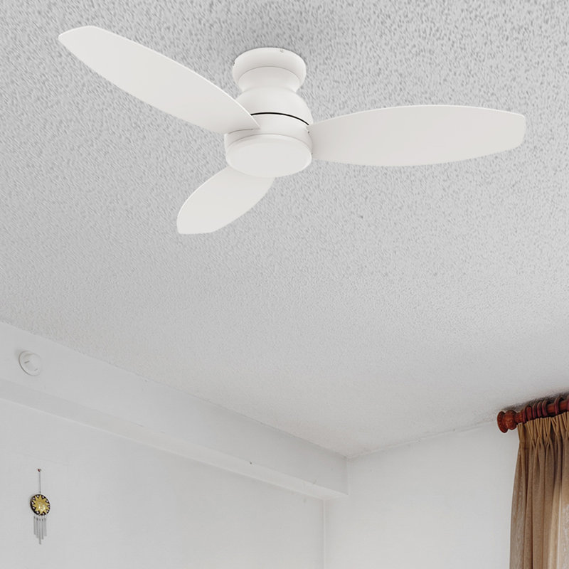 Ventilateur de plafond encastré 3 pales 48 "sans lumière, Blanc
