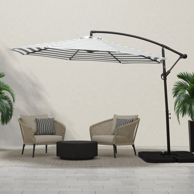 Hartt 120" Striped Cantilever Umbrella