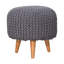 Saylorville 40cm Wide Round Solid Colour Footstool Ottoman-1036380402