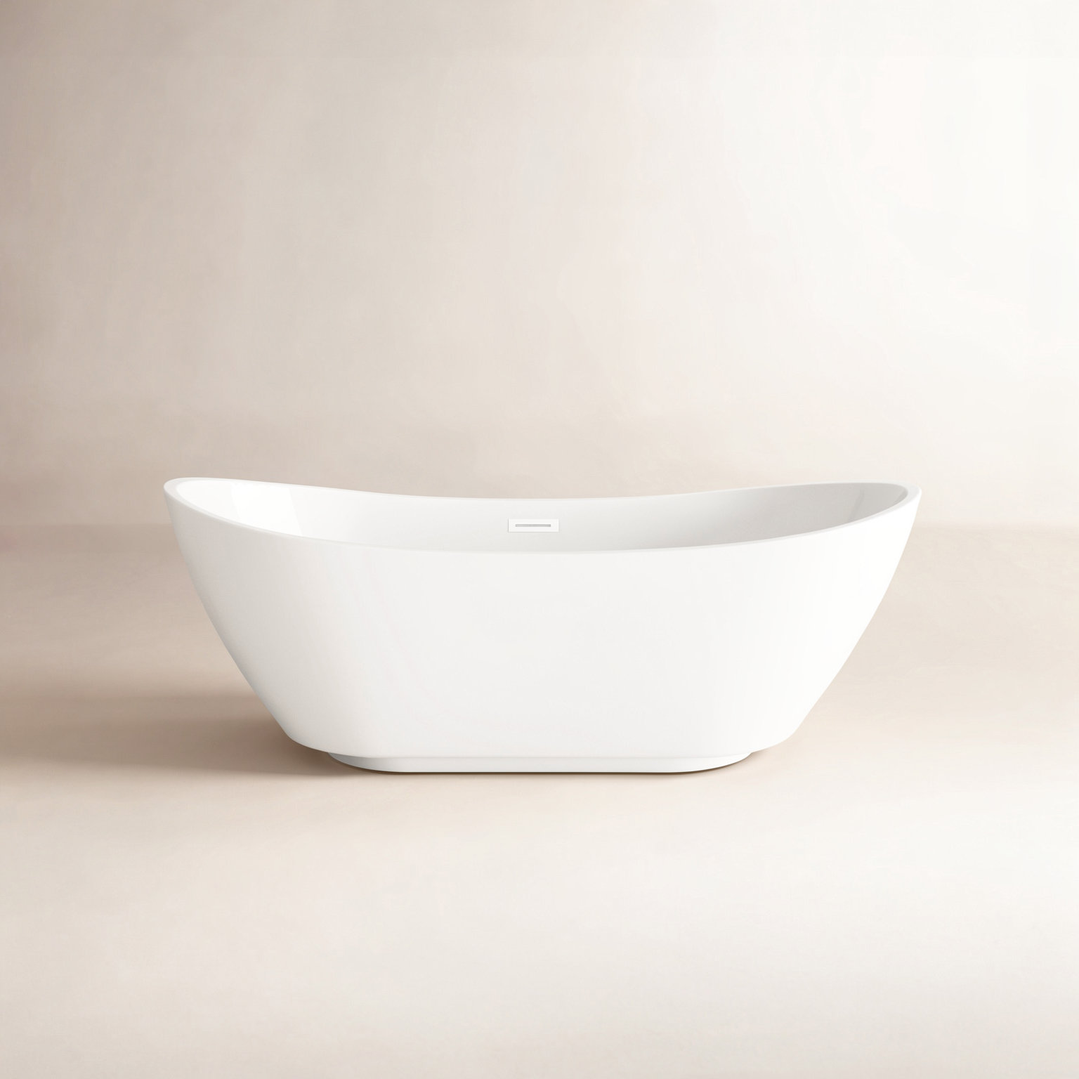 Labrusca 62" Soaking Bathtub, Polished White