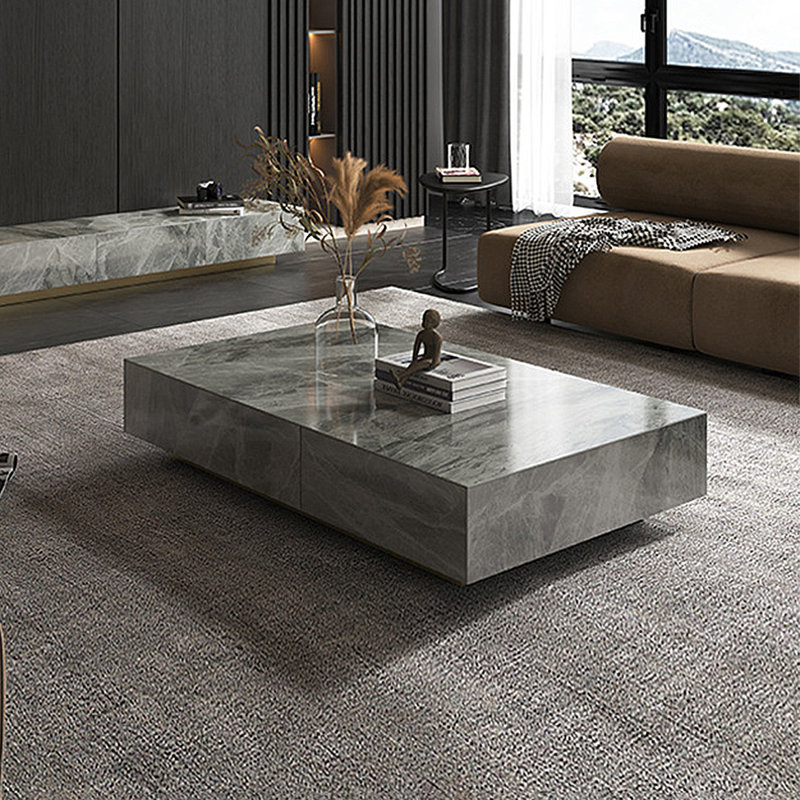 Table basse en ardoise moderne et luxueuse