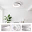 Ventilateur de chambre à coucher avec pales transparentes et moteur réversible Elegance Collection