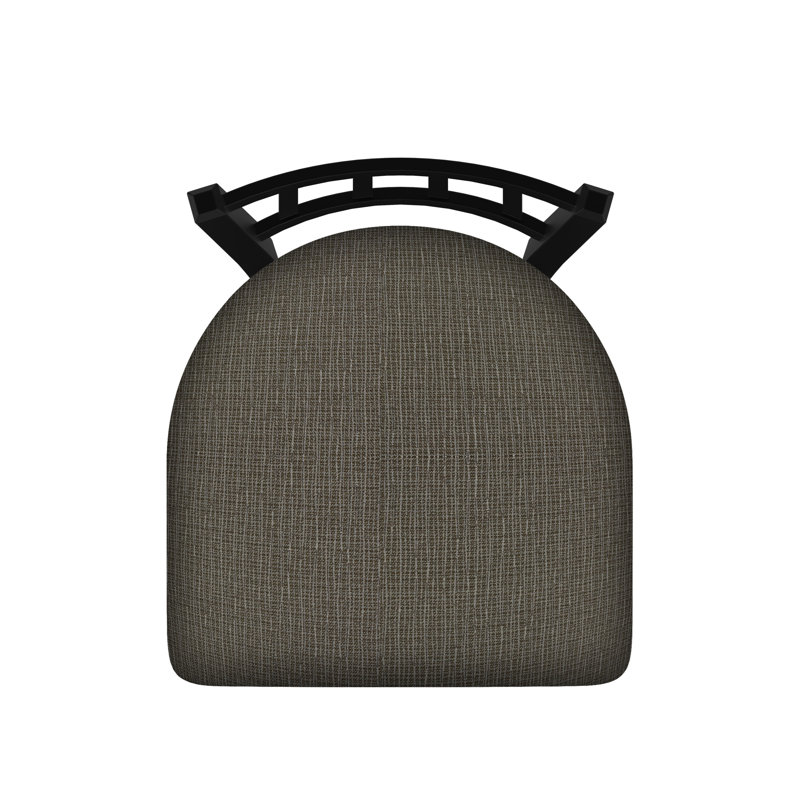 Chaise Contessa 610, Tissu graphique calice, Noir froissé