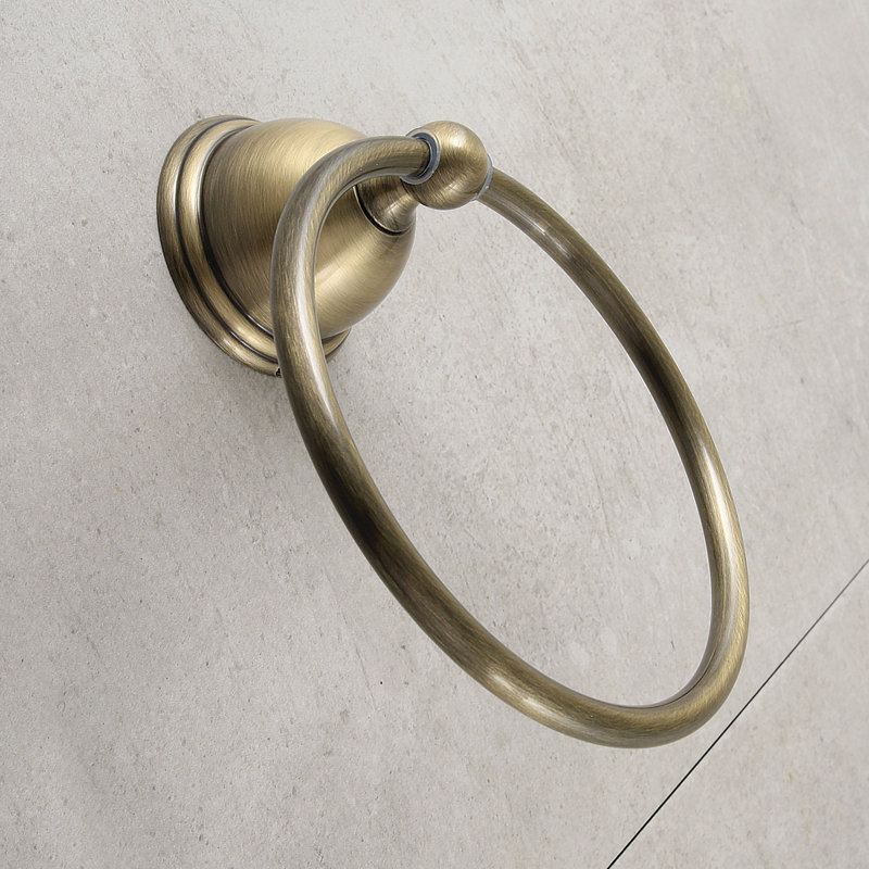 Kingston Brass Restoration Towel Ring, Antique Brass