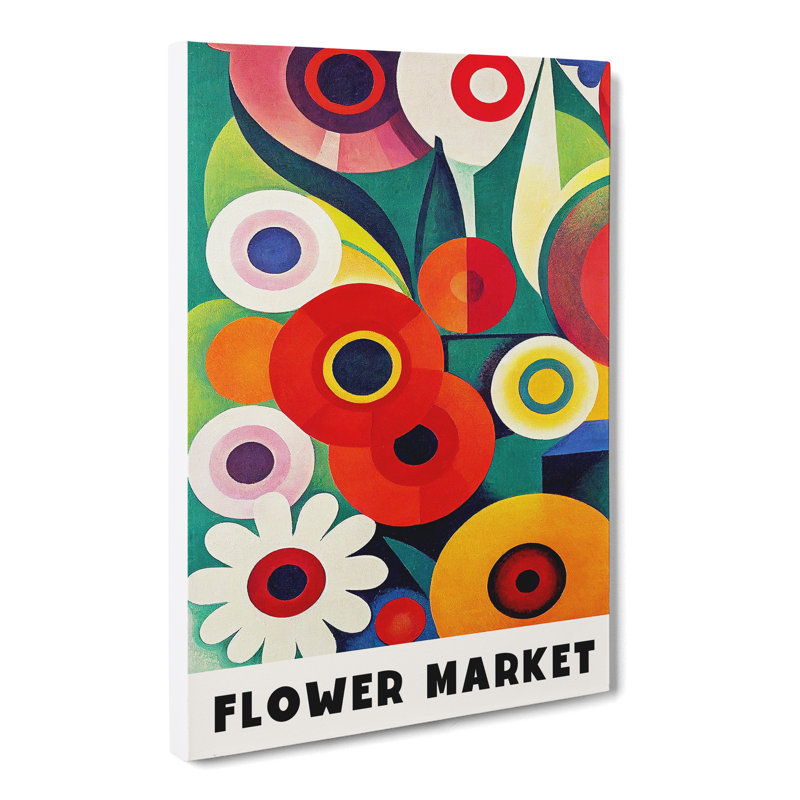 Retro Flower Market Exhibition No.11 - Wrapped Canvas Print, 50cm H x 35cm W x 3cm D