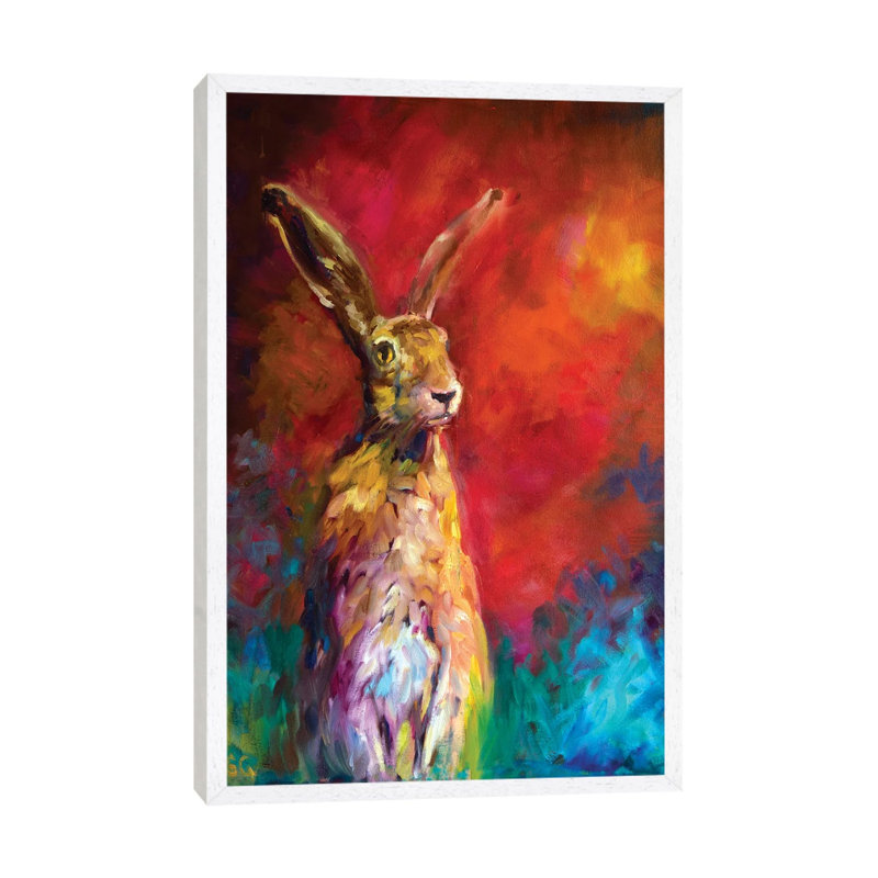 A Gentleman Caller by Sue Gardner - Painting on Canvas, 66.04 cm H x 45.72 cm W, White Framed