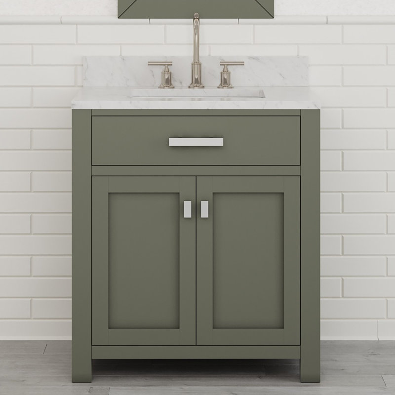 Ensemble de meuble-lavabo simple 30 po Minnetrista, Vert glacial