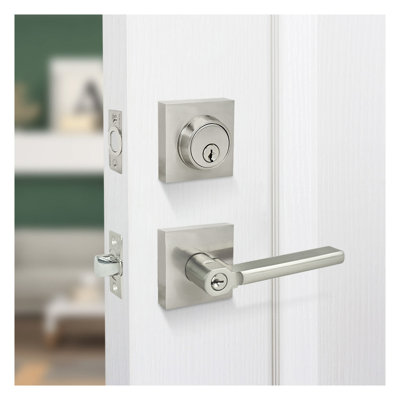 Levers With Deadbolt Reversible Entry Set