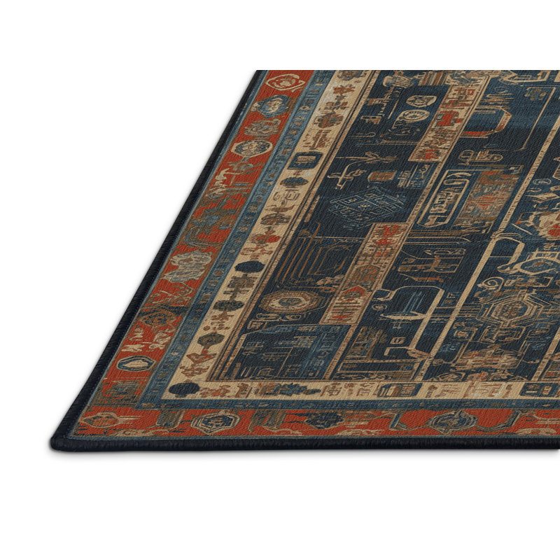 Tapis art déco brun lavable à la machine, Tapis de couloir 2 pi x 5 pi