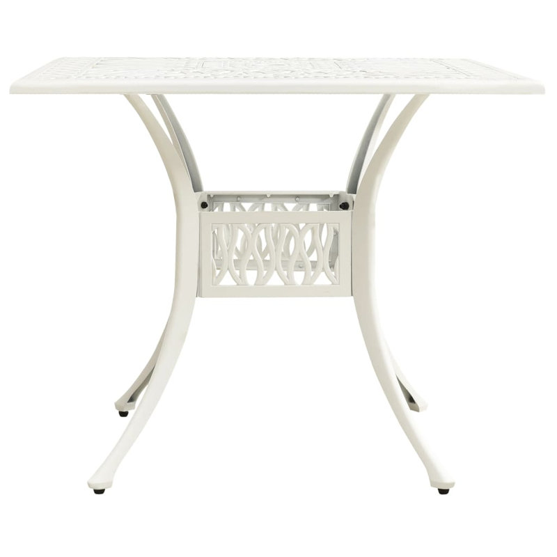 Table de jardin en aluminium moulé blanc