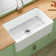 Asrea 33" L x 20" W Apron Front Kitchen Sink Single Bowl Fireclay with Bottom Grid and Basket Strainer