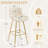 Set of Bar Stools, Velvet Upholstered Fabric Counter Stool With Solid Metal Frame and Velvet Low Back Armless-1295145836-1295145830-1295145829