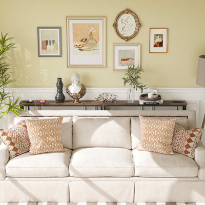 Console Table Narrow Long Sofa Table with Power Outlet