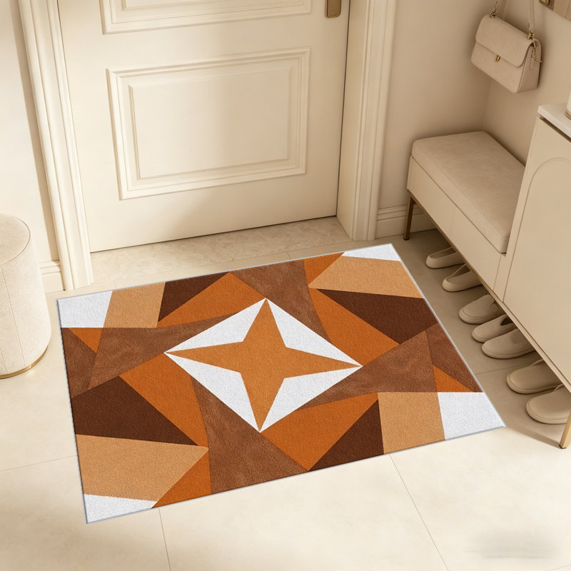 Orange Star carpet-easy to clean, machine-washable, soft and comfortable; suitable for door mats, kitchens, living rooms, bedrooms, corridors, and laundry areas. Easy to clean, durable carpet for home decoration.
