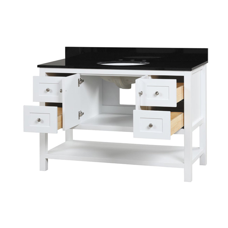 47.25'' Single Bathroom Vanity with Granite Top