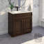 Armoire de meuble-lavabo simple 36 po en noyer érable