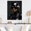 Rétro femme futuriste, photo IV - art mural en métal