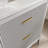 36" Fully Assembled Freestanding Solid Wood Bathroom Vanity With 2 Handle Sets And Carrara Marble Top-114194424-115161345