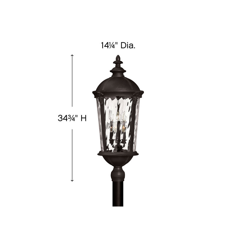 Saturn 34.75" Six-Light Candle Outdoor Post/Pier Mount Lantern