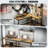 Computer Desk with Monitor Stand and CPU Shelf,L Shaped Gaming Desk with Power Outlets & LED Lights-292381947