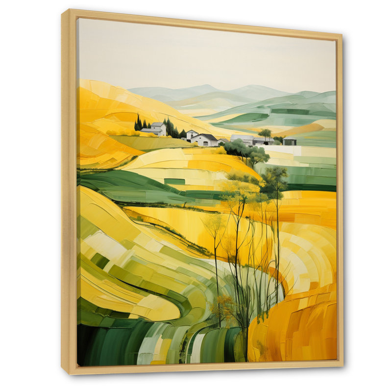 «Alsip Yellow and Green Pastoral Bold Landscape VI», reproduction sur toile, H 32 po x l 24 po x P 1 po