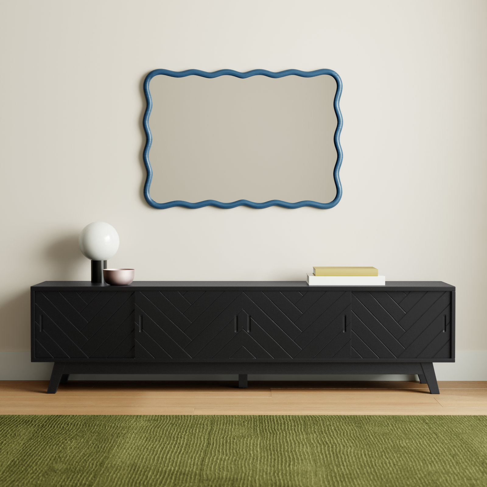 Zeller 79 " Acacia TV Stand, Black