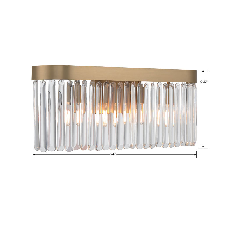 4 - Light Dimmable Vanity Light, Gold