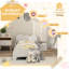 AIYAPLAY Toddler Bed Cloud-Themed Kids Bed Frame Ages 3-8 Years White