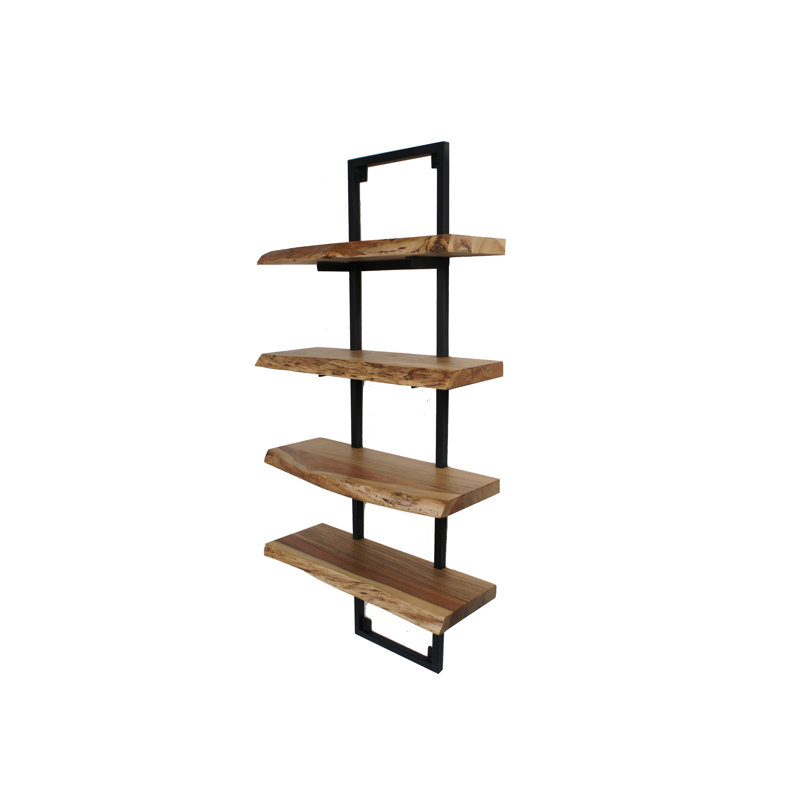 Akien 4 Piece Floating Shelf with Live Edge