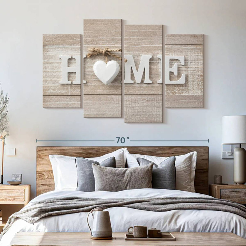 " Home Sign " 4 - Pieces, 42" H x 68" W x 1.25" D