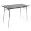 Table de comptoir contemporaine Marcel en métal chromé et bois noir