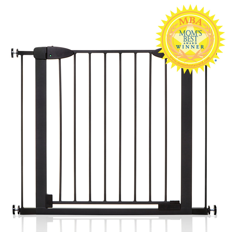 Black Metal Auto-Close Pressure Mounted Safety Gate