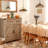 Farmhouse Barn-Door Storage Cabinet, Coffee Bar Buffet Sideboard With Drawer For Kitchen & Living Room-106269955