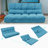 Laredo Double Chaise Lounge Sofa Reclining Floor Game Chair Floor Couch and Sofa with Two Pillows-1637295192