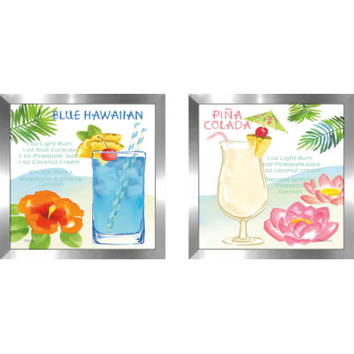 Tropical Getaway I - Ensemble de 2 reproductions de cadres photo sur papier